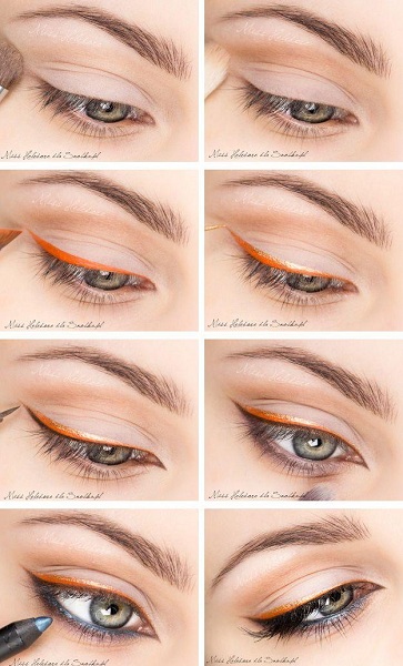 Elegant Orange And Gold Liner