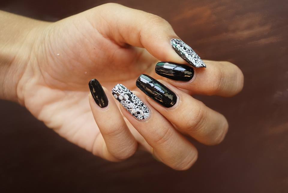 Love For Black Nail Art Design