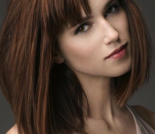  Dark Medium Bob Haircuts With Bangs